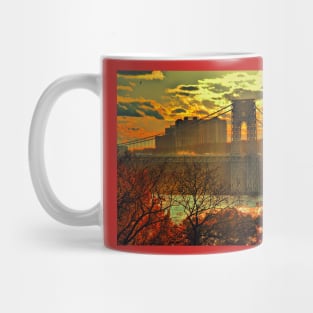 USA. New York. Hudson River. George Washington Bridge. Mug